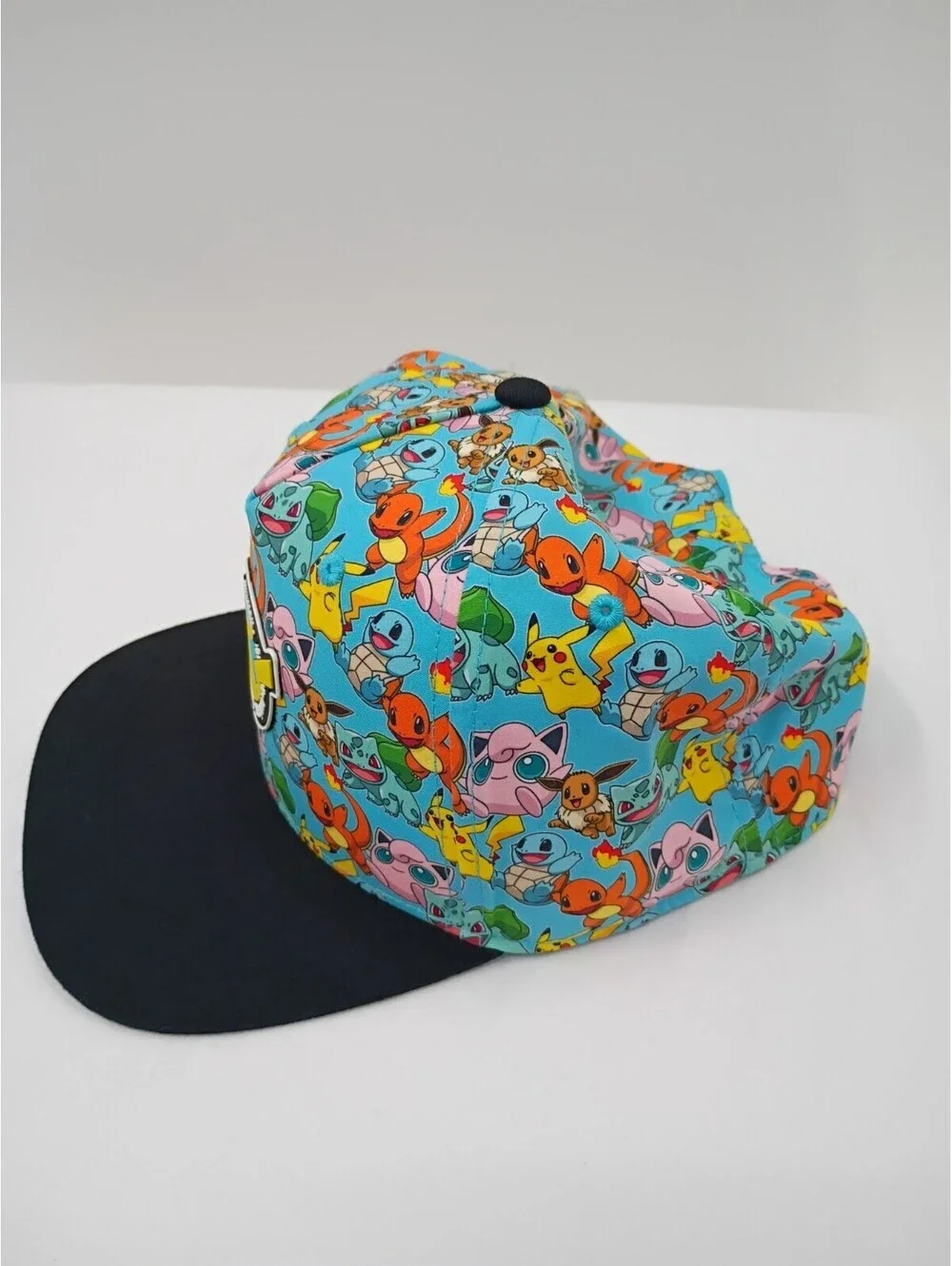Pokemon All Over Print Hat Cap Youth OS Snapback Pikachu Charizard Squirtle